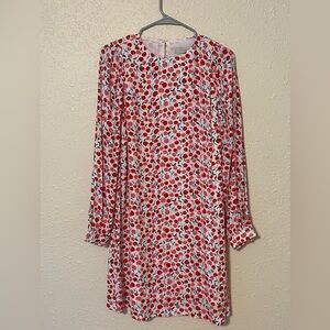 Women’s Cherry Balloon Sleeve Swing Dress